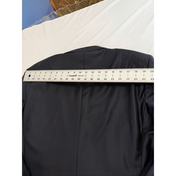 Brooks Brothers 1818 Madison Saxxon Navy Blue Pinstripe Suit Size 48R Pants W 43 - Picture 9 of 16